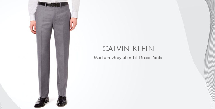 Calvin Klein
Medium Grey Slim Fit Dress Pants