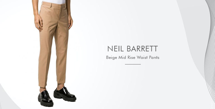 Neil Barrett
Beige Mid Rise Waist Pants
