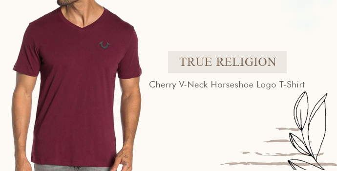 True Religion
Cherry V-Neck Horseshoe Logo T-Shirt