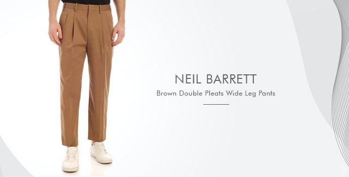 Neil Barrett
Brown Double Pleats Wide Leg Pants