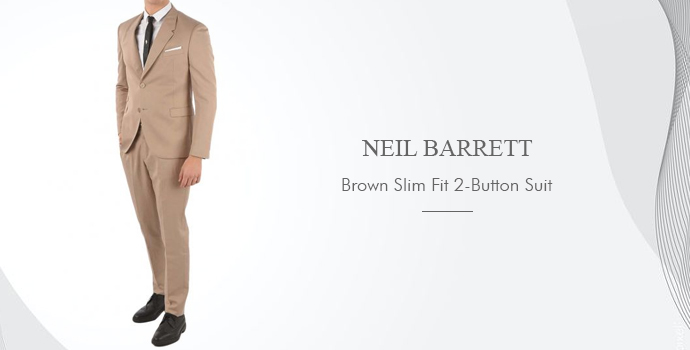 Neil Barrett
Brown Slim Fit 2 Button Suit