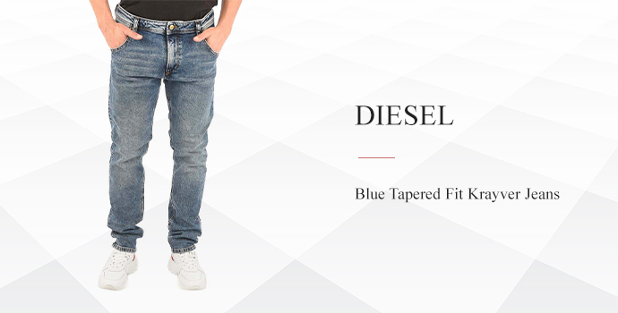 Diesel Blue Tapered Fit Krayver Jeans