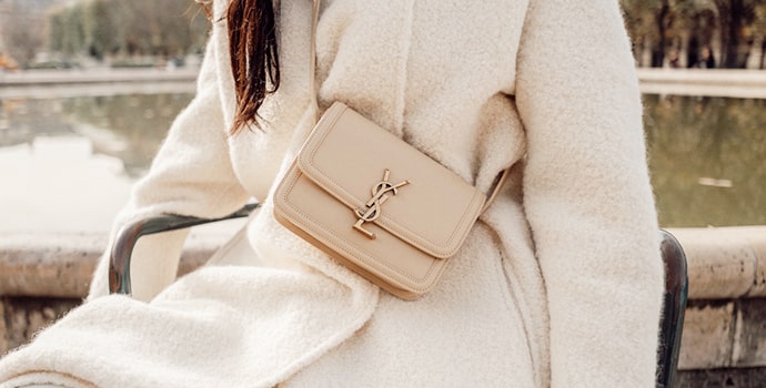 White Saint Laurent Solferino luxury Bag