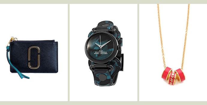 Top Luxury Accessories Brands Marc Jacobs with watches purse and lockets