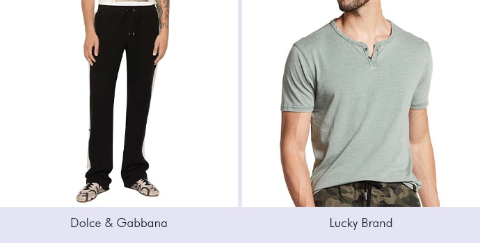 Short-Sleeve Henley and Joggers