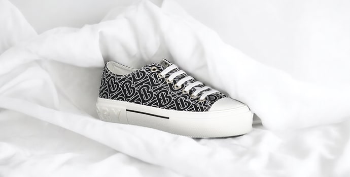 Burberry Low Top Monogram Print Sneakers