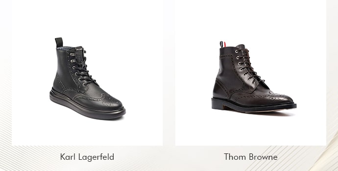 Wingtip boots for men