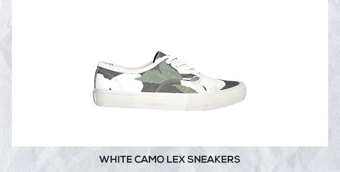 All Saints white camo lex sneakers