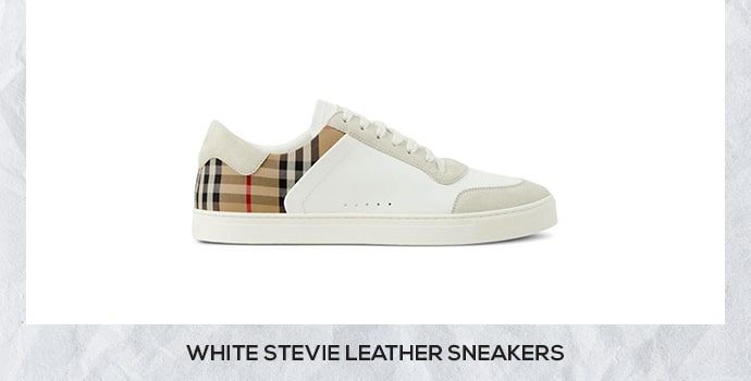 Burberry white leather sneakers