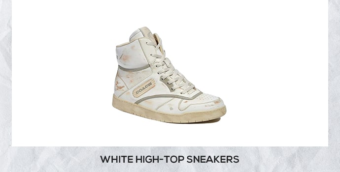 Luxury Sneakers Brands In The World Coach white high top sneakers