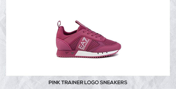 EA7 Emporio Armani pink trainer logo sneakers