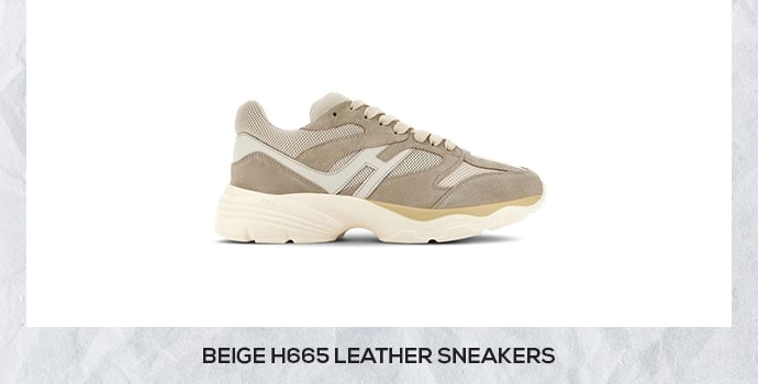 Hogan beige H665 leather sneakers