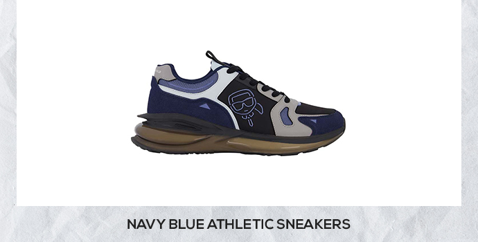 Karl Lagerfeld navy blue athletic sneakers