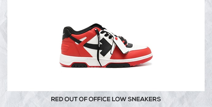Off White red out sneakers