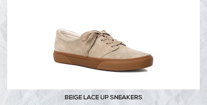 Ralph Lauren beige lace up sneakers