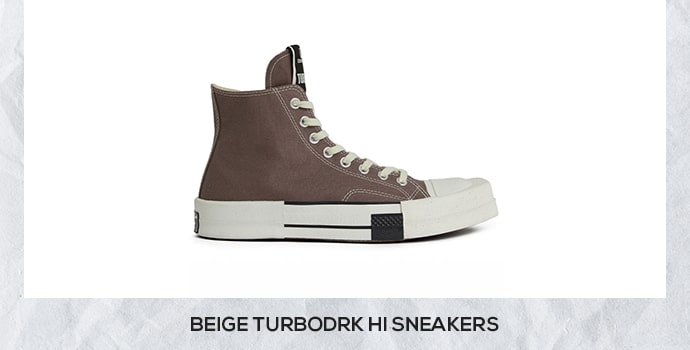 Rick Owens beige turbodrk sneakers