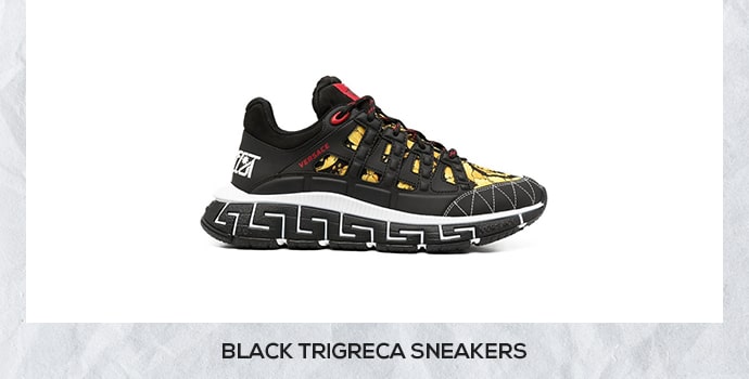 Versace black trigreca sneakers