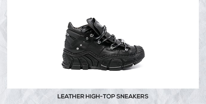 Vetements leather high top sneakers