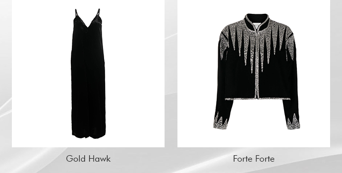 Gold Hawk black Jumpsuit  and Forte Forte multi colour Jacket 
