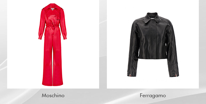 jumpsuit with jacket party wear moschino red jumpsuit and feragamo black jacket