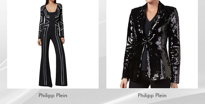 Models wearing Philipp Plein Jumpsuit & jacket