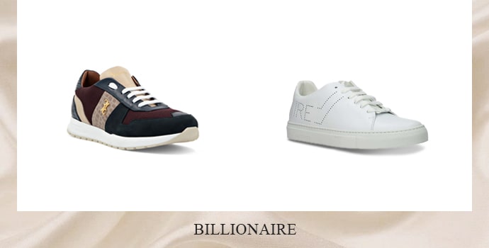 Billionaire black and white sneakers