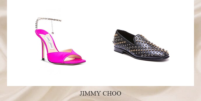 Jimmy Choo pink heels and sneakers