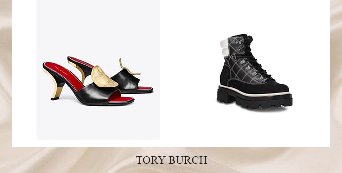 Tory Burch black heels and black boots