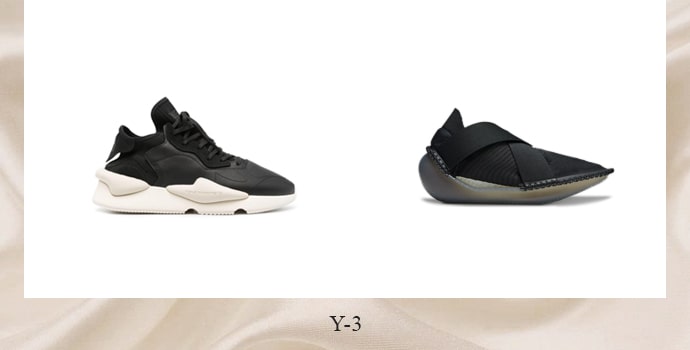 Y3 black shoes and black sandals