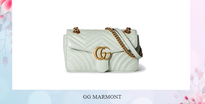 White GG Gucci Marmont