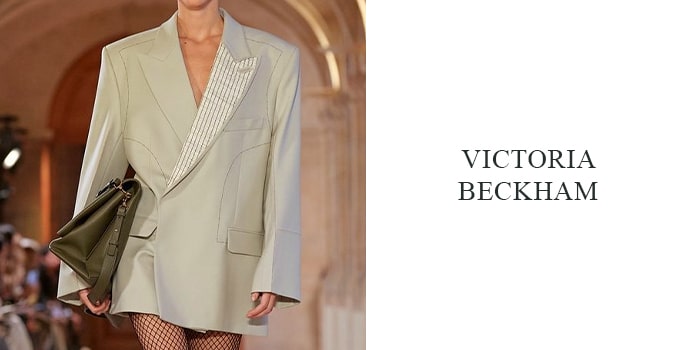 luxury womens fashion brands Victoria Beckham white coat