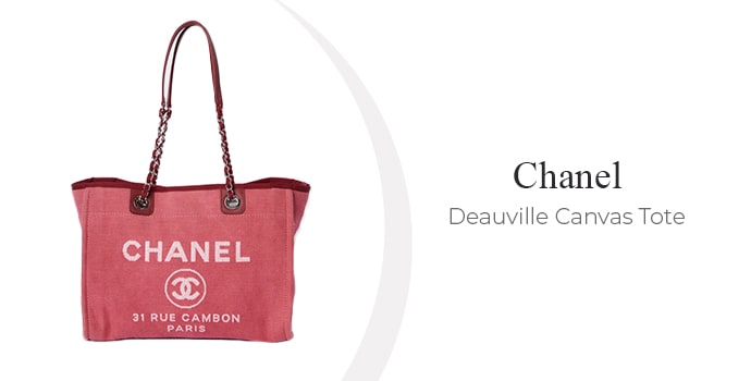Chanel deauville canvas tote
