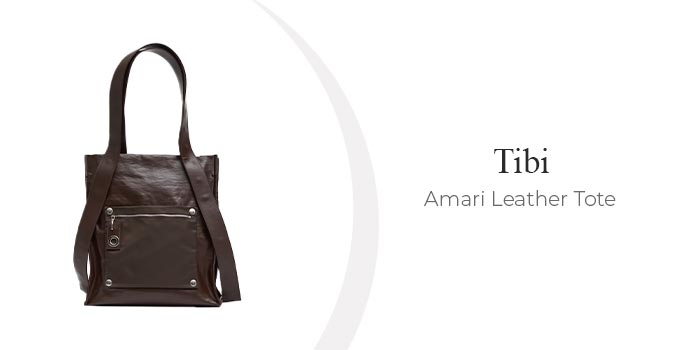 Tibi amari leather tote