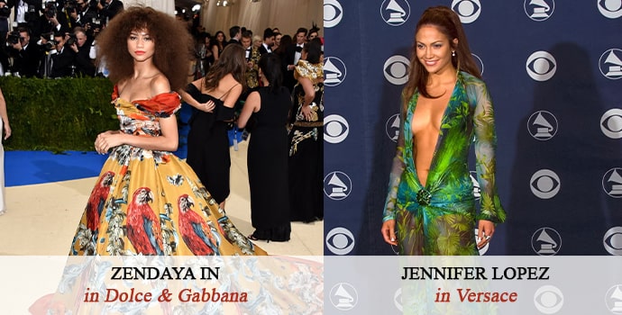 celebs in dolce gabbana and versace
