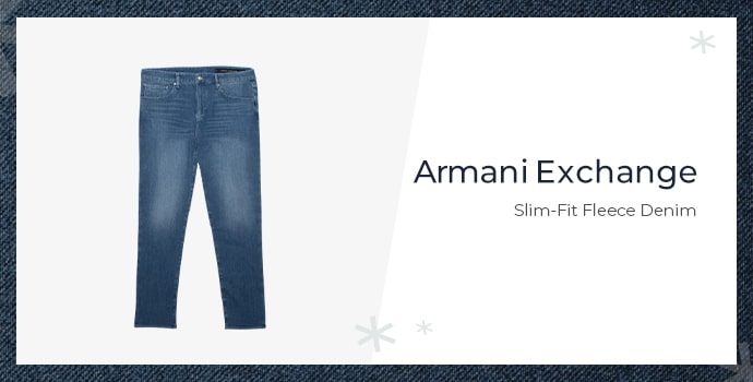  Armani Exchange Slim-Fit Fleece Denim
