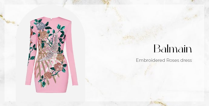 Balmain Embroidered Roses dress