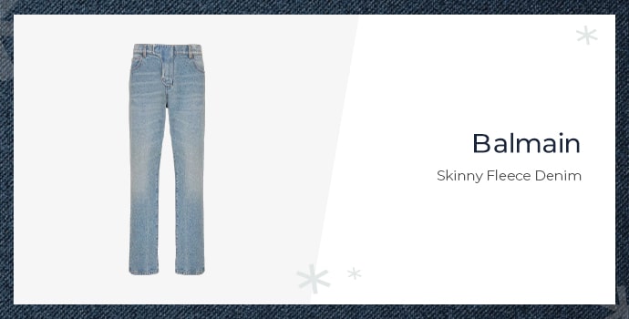 Balmain Skinny Fleece Denim