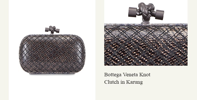 Bottega Veneta Knot Clutch in Karung