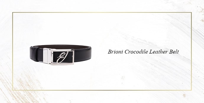 Brioni Crocodile Leather Belt