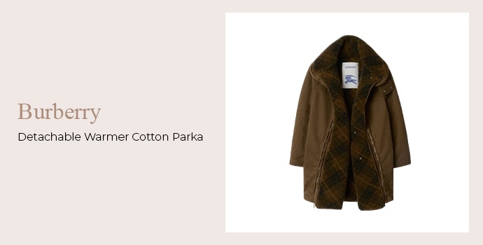 Burberry Detachable Warmer Cotton Parka