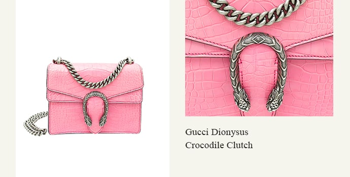Gucci Dionysus Crocodile Clutch