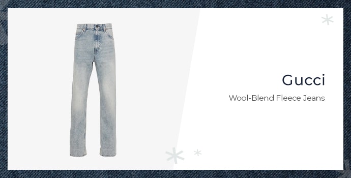 Gucci Wool-Blend Fleece Jeans