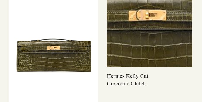Hermès Kelly Cut Crocodile Clutch