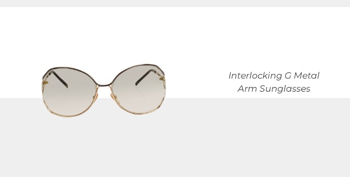 Interlocking G Metal Arm Sunglasses