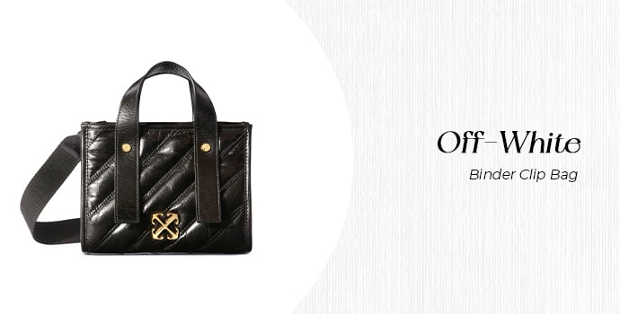 Off-White Binder Clip Bag