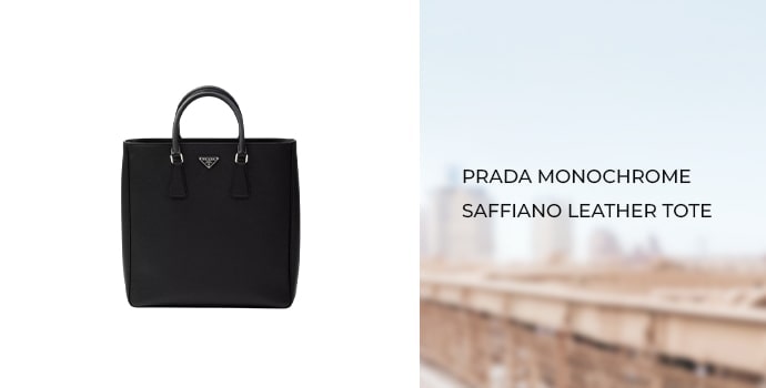 Prada Monochrome Saffiano Leather Tote