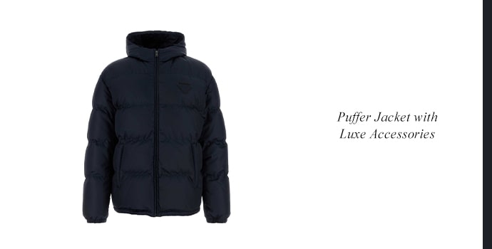 Puffer Jacket with Luxe Accessories