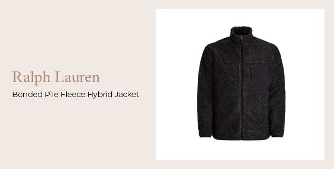 Ralph Laurent Bonded Pile Fleece Hybrid Jacket