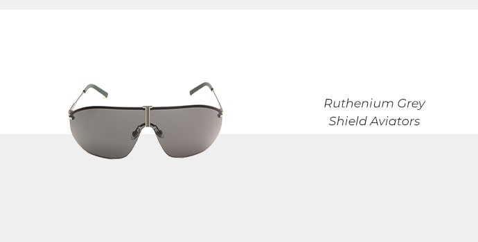 Ruthenium Grey Shield Aviators