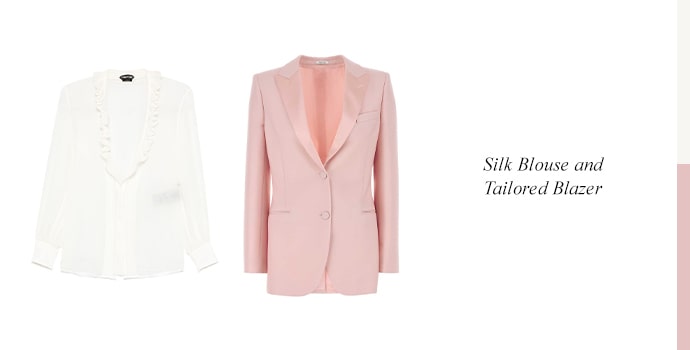 Silk Blouse and Tailored Blazer